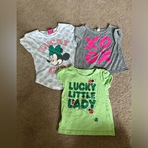 Girls St. Patrick’s valentine shirt bundle 2t